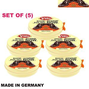 Vilo Cream Shoeshine Polish Neutral Waterproof Self Shoe Shine 50 ML NEW Germany